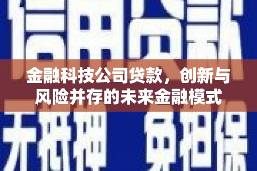 头份金融科技公司贷款，创新与风险并存的未来金融模式