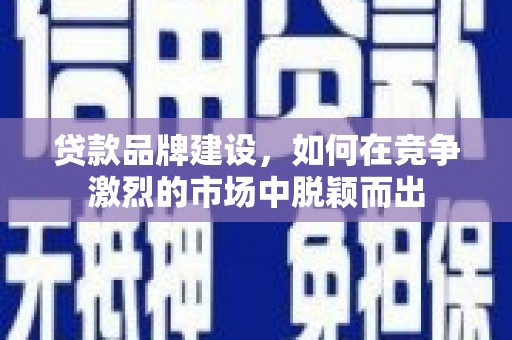 头份贷款品牌建设，如何在竞争激烈的市场中脱颖而出