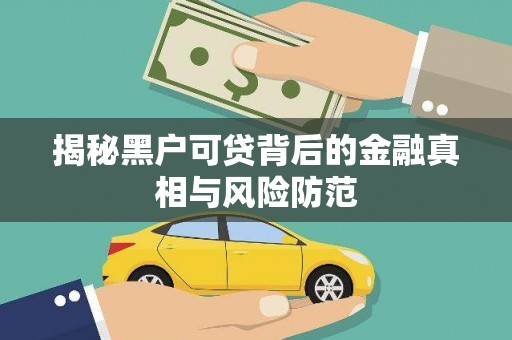 头份揭秘黑户可贷背后的金融真相与风险防范