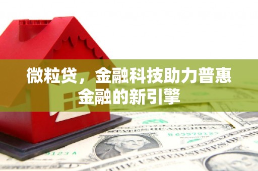 头份微粒贷，金融科技助力普惠金融的新引擎