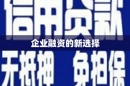 头份企业融资的新选择