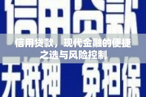 头份信用贷款，现代金融的便捷之选与风险控制