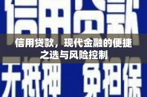 头份信用贷款，现代金融的便捷之选与风险控制