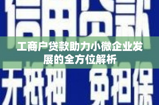 头份工商户贷款助力小微企业发展的全方位解析