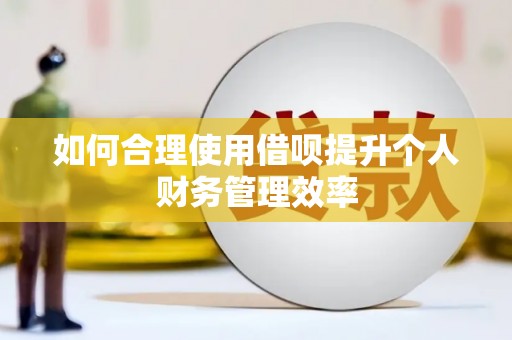 头份如何合理使用借呗提升个人财务管理效率