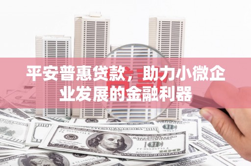 头份平安普惠贷款，助力小微企业发展的金融利器