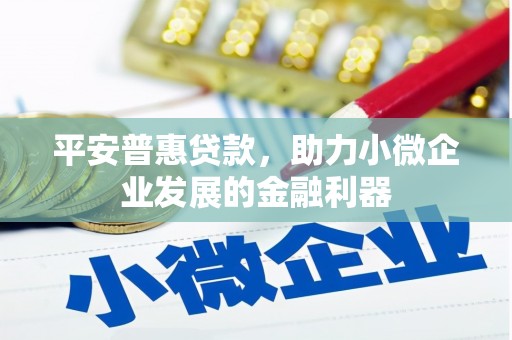 头份平安普惠贷款，助力小微企业发展的金融利器