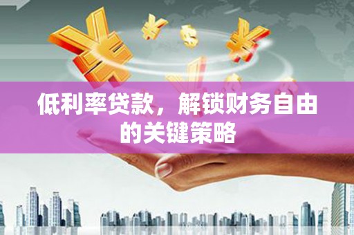 头份低利率贷款，解锁财务自由的关键策略