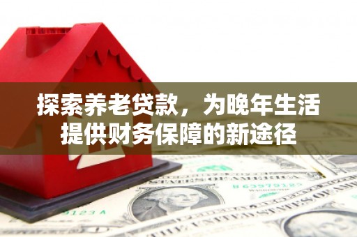 头份探索养老贷款，为晚年生活提供财务保障的新途径