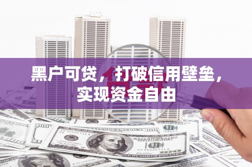 头份黑户可贷，打破信用壁垒，实现资金自由