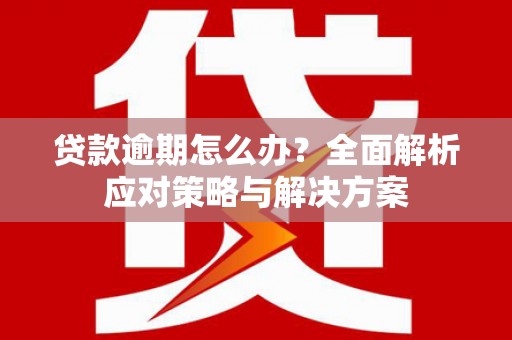 头份贷款逾期怎么办？全面解析应对策略与解决方案