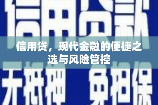 头份信用贷，现代金融的便捷之选与风险管控