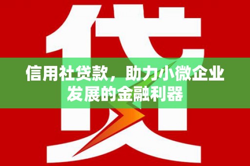 头份信用社贷款，助力小微企业发展的金融利器