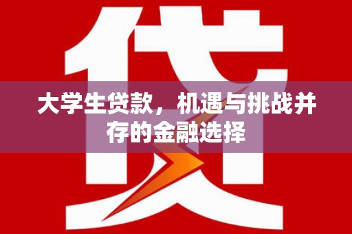 头份大学生贷款，机遇与挑战并存的金融选择