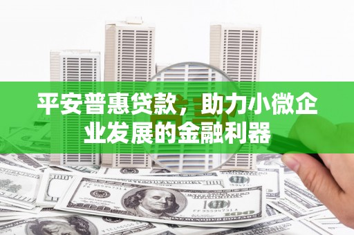 头份平安普惠贷款，助力小微企业发展的金融利器