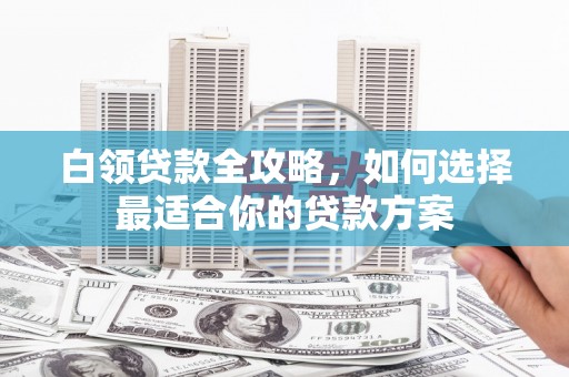 头份白领贷款全攻略，如何选择最适合你的贷款方案