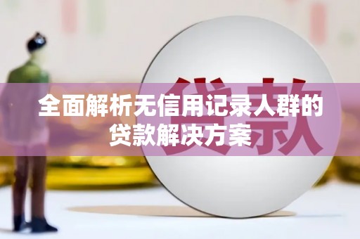 头份全面解析无信用记录人群的贷款解决方案